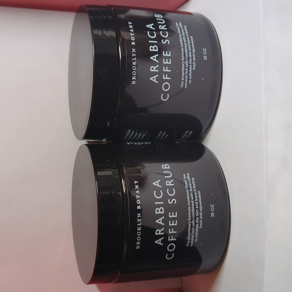 Lot of 2 Brooklyn Botany Arabica Coffee Scrub 100% Natural Jumbo Size each 20 oz